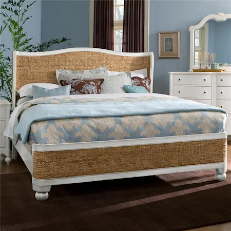 Cottage Queen Woven Headboard and Footboard Bed